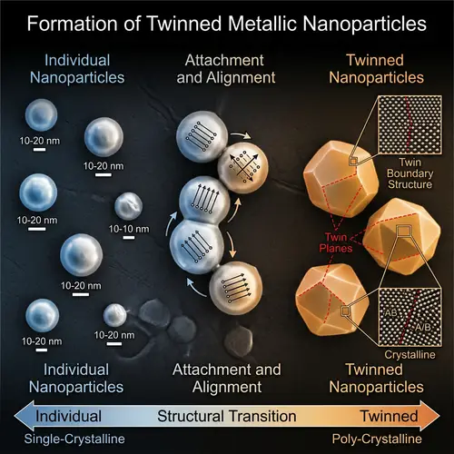 Gradient Twinned Metallic Nanoparticles Explained