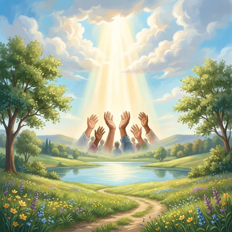 El Plan de Salvación: Vision of Hope with Tranquil Symbolism