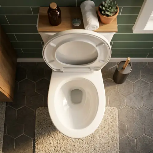 Stunning Clean Toilet Bowl from Above
