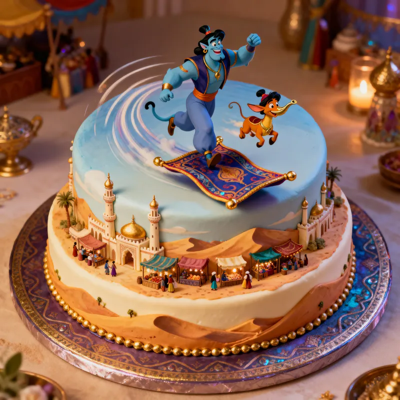 Agrabah Aladdin Cake - Magical 2 Tier Design