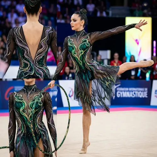Elegant Rhythmic Gymnastics Leotard Design