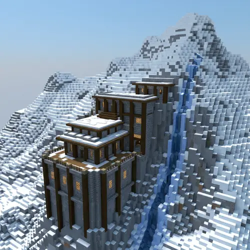 Modern Minecraft Base Ideas in Snowy Biome