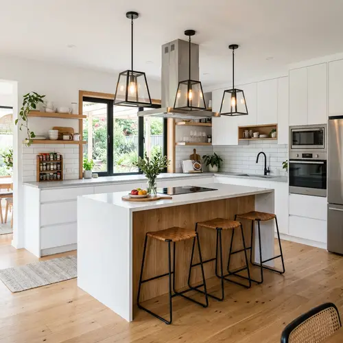 Modern Kitchen Design: Islands & Wooden Accents