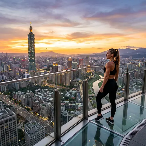Stunning Taipei Skyline at Sunset