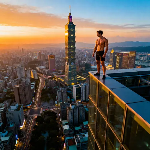 Stunning Taipei Skyline at Sunset