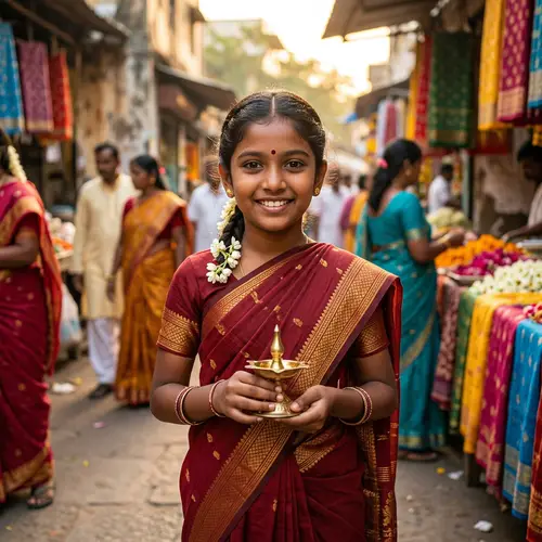 Indian Girl in Saree - Grace and Beauty