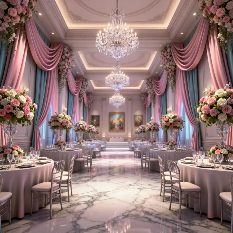 Extravagant 3D Reception Hall Decoration