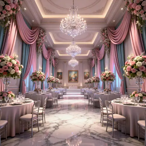 Extravagant 3D Reception Hall Decoration