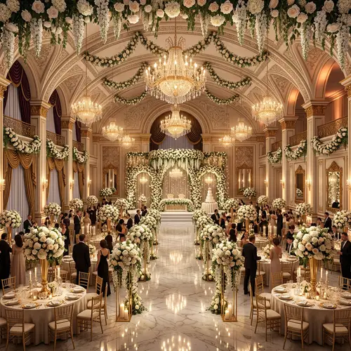 Extravagant 3D Reception Hall Decoration