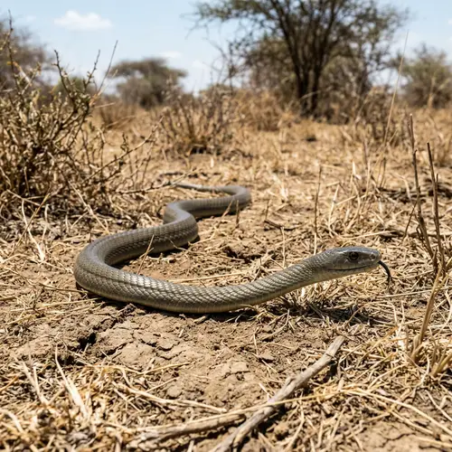 Black Mamba Snake - Dangerous Creature of the Savannah