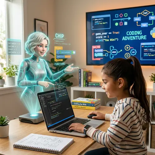 Chatbot Teaching Coding to Young Girl | Programming Education