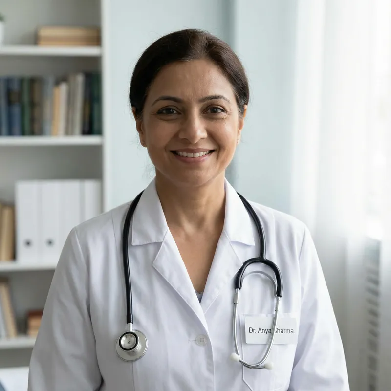 Trustworthy Doctor Headshot in White Coat