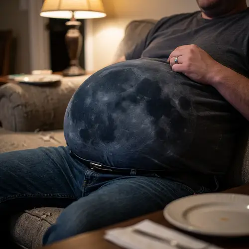 Amusing Full Stomach Illusion: Moon-like Sphere Revealed