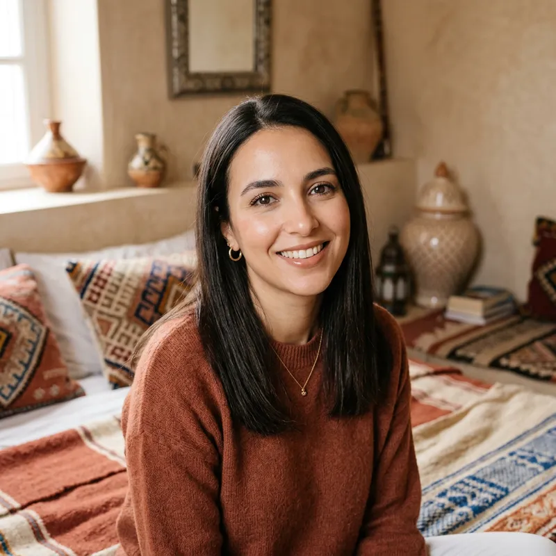 Elegant Moroccan Woman Portrait for TikTok Profile Elegant Moroccan Woman Portrait for TikTok Profile