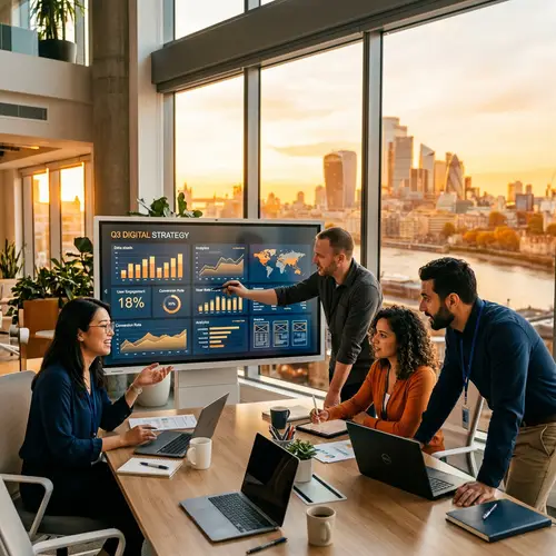 Diverse Technology Professionals Strategize Digital Innovation