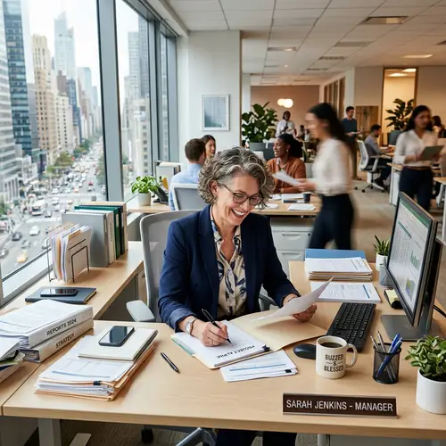 Experienced Caucasian Manager in Modern Office Setting