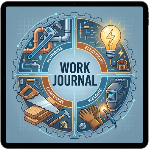 Work Journal Cover Design for Trades