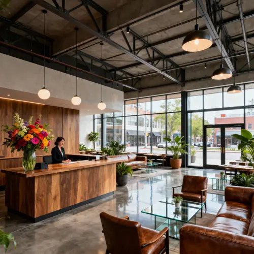 Modern Restaurant Reception Area Design