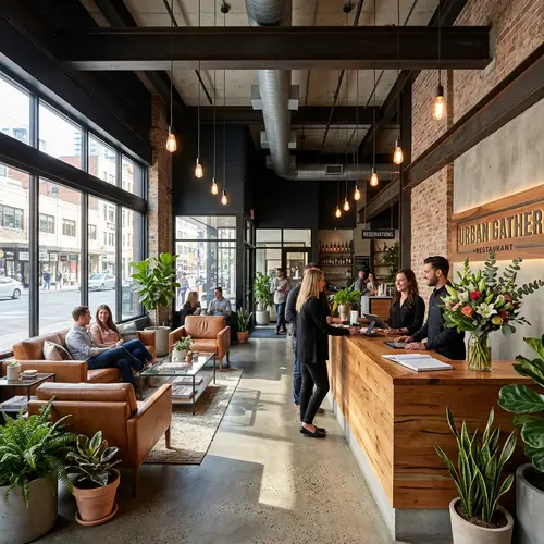 Modern Restaurant Reception Area Design