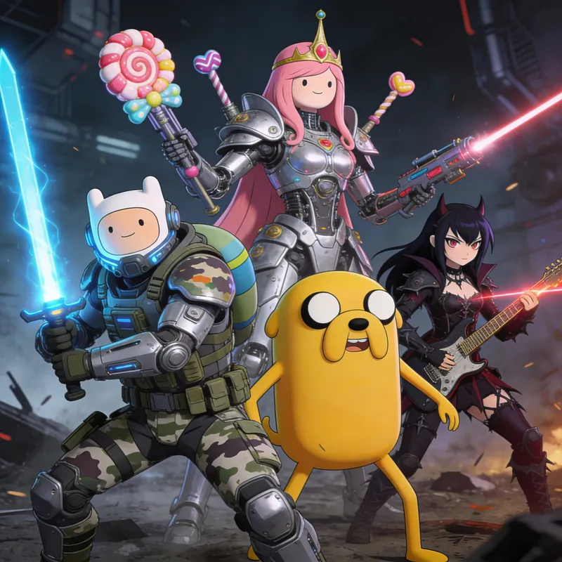 Adventure Time Characters as Detailed Soldiers Art