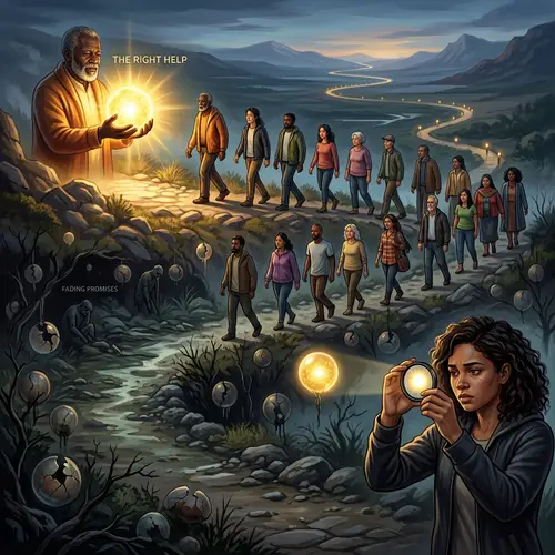 Seeking Help: A Metaphorical Journey of Guidance and Diversity