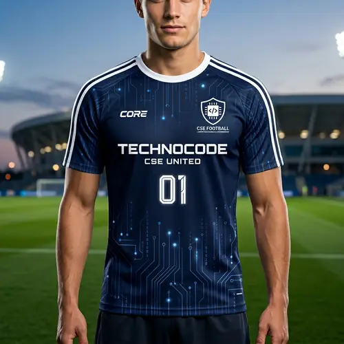 Modern Navy Blue Football Jersey for CSE Students