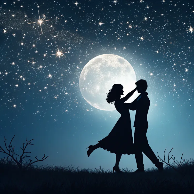 Twin Flame Couple Dancing Under the Stars