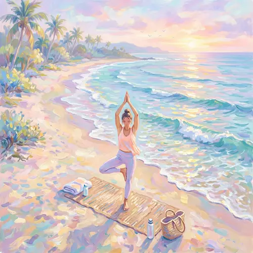 Mindfulness and Serenity: Yoga Poses by the Beach