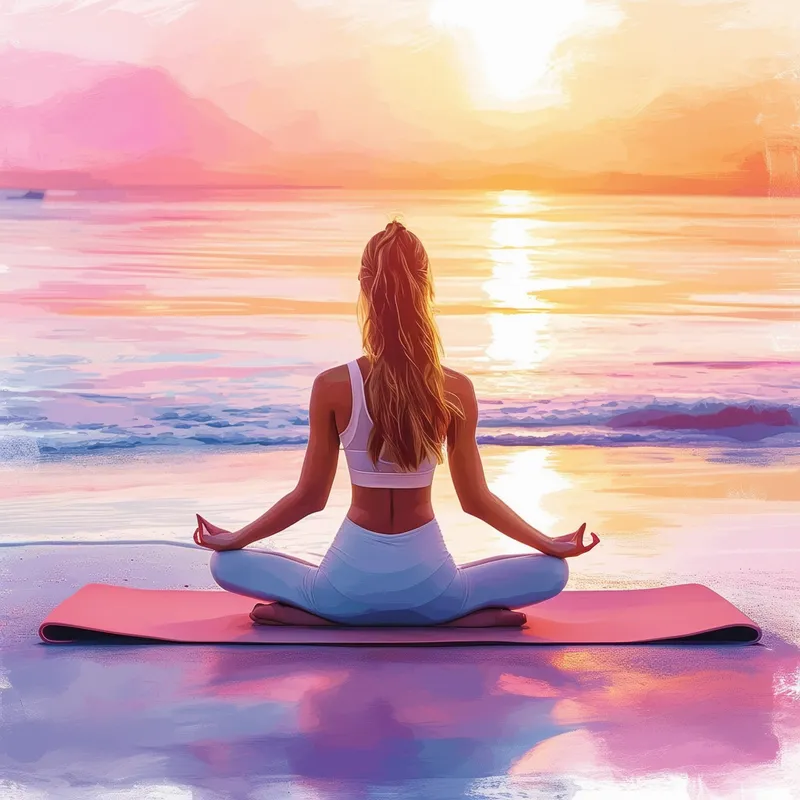 Mindfulness and Serenity: Yoga Poses by the Beach Mindfulness and Serenity: Yoga Poses by the Beach