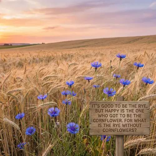 Rye vs Cornflower: A Philosophical Contrast in a Golden Field