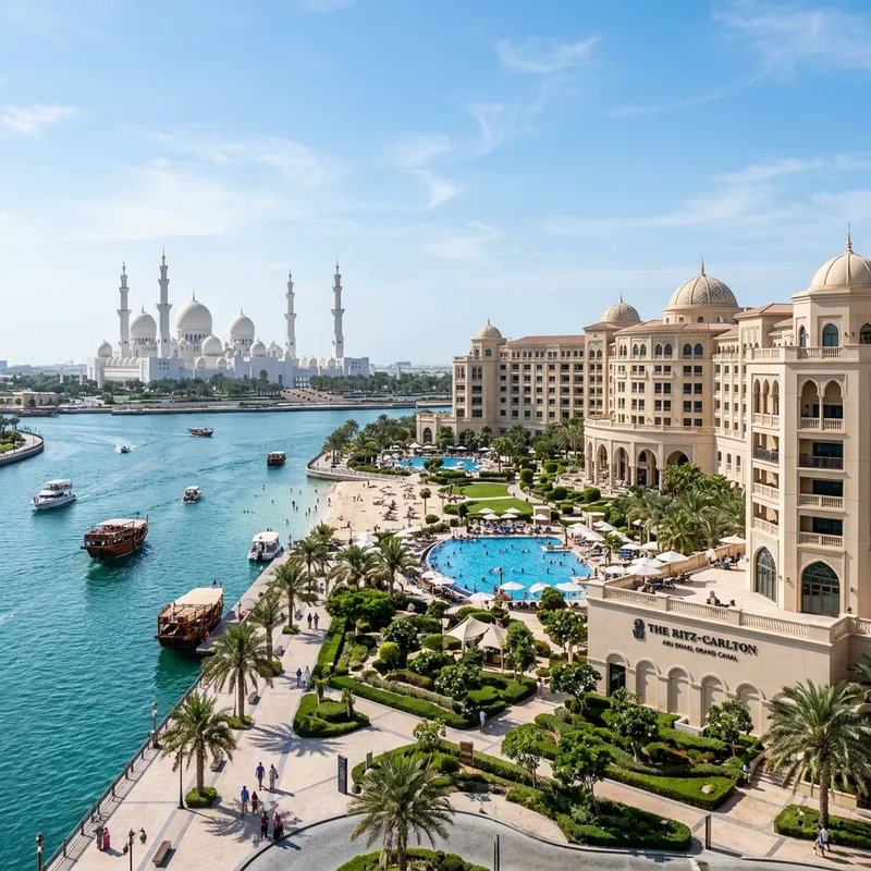 Ritz Carlton Hotel Abu Dhabi on a Sunny Day Ritz Carlton Hotel Abu Dhabi on a Sunny Day