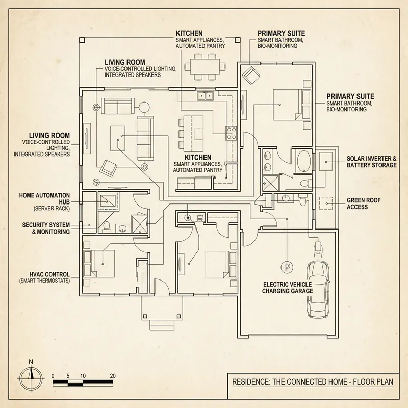 Modern Smart Home Floor Plan Design
