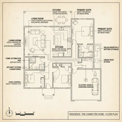 Modern Smart Home Floor Plan Design