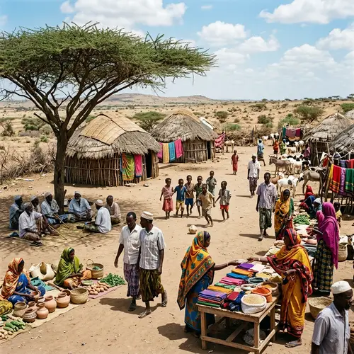 Historical Scene of Somali Daily Life in 1991
