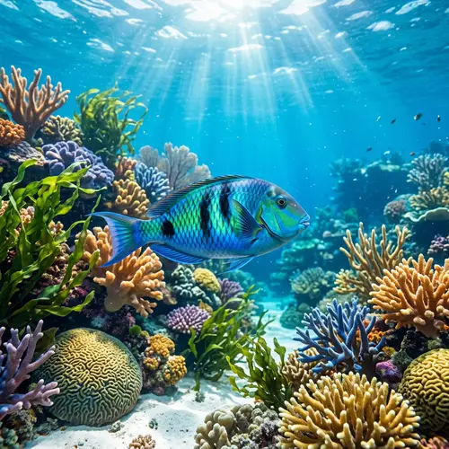 Colorful Fish Swimming in Tropical Waters | Undersea Landscape