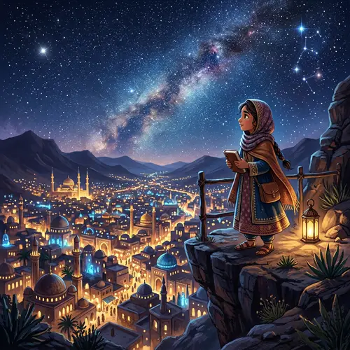 Enchanting Fantasy Illustration of a Dreamy Girl