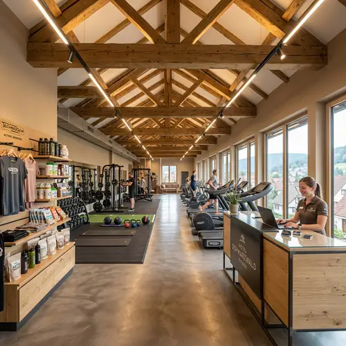 Modern Gym Interior with Cozy Ambiance