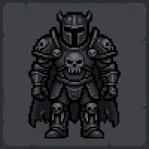 Fantasy Black Skull Armor - 32 Pixels Design