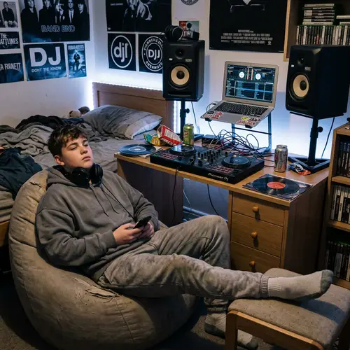 Lazy Kid with DJ Set - Chill Music Vibes