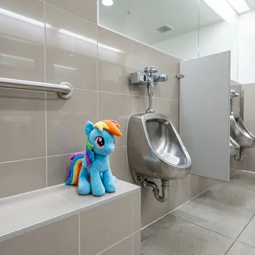Clean My Little Pony Plush by Shiny Stainless Steel Urinal