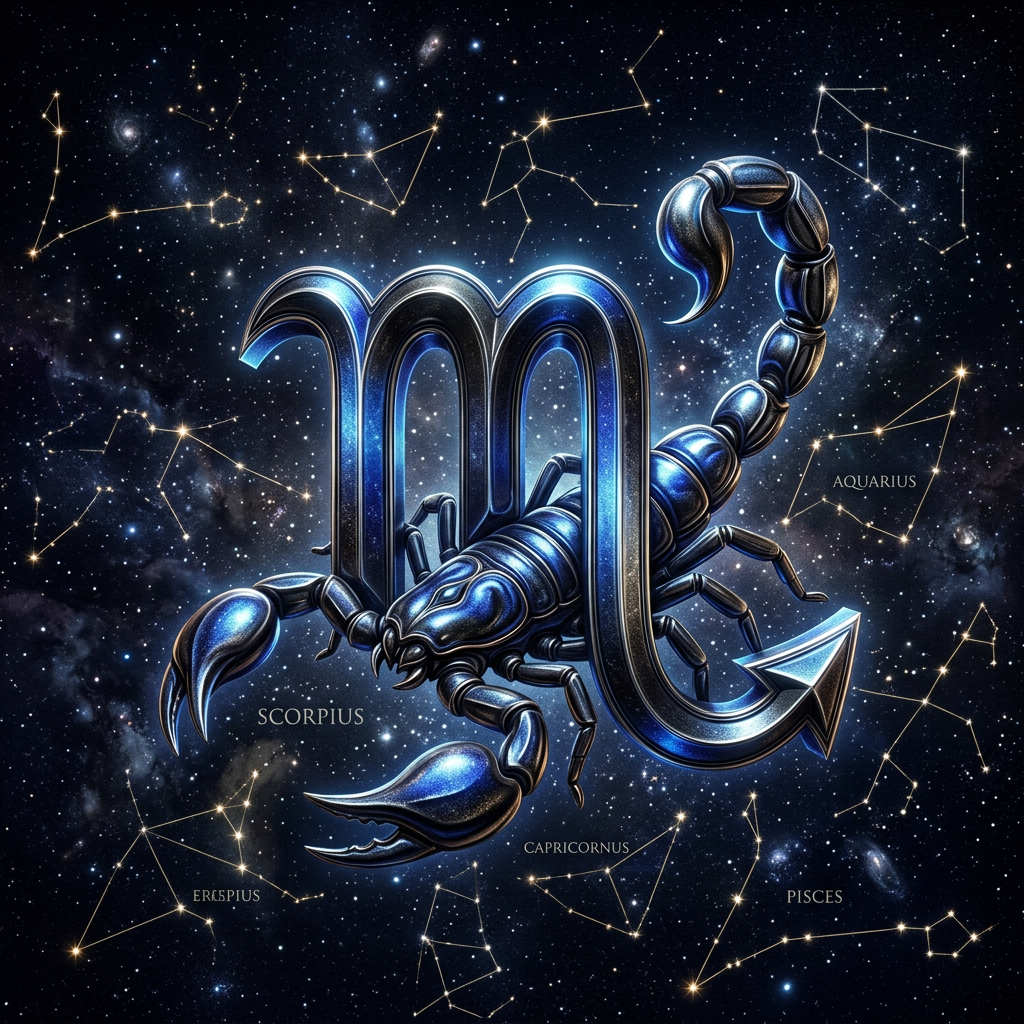 Scorpio Zodiac Symbol in Realistic 3D | Night Sky Art | AI ...