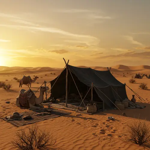 Ancient Bedouin Tent in the Arabian Desert