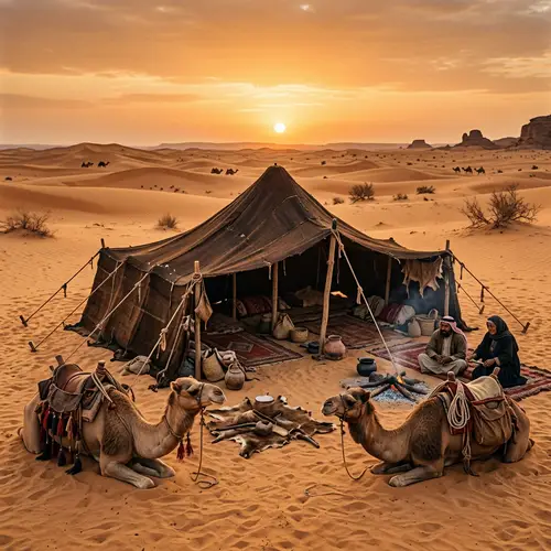 Ancient Bedouin Tent in the Arabian Desert