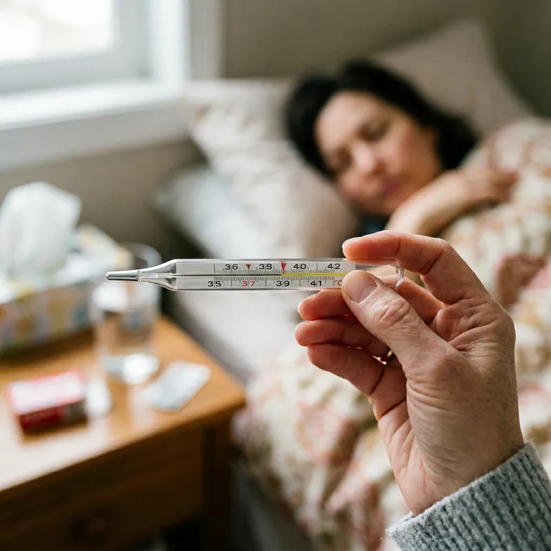 Realistic High Fever Thermometer Image Realistic High Fever Thermometer Image