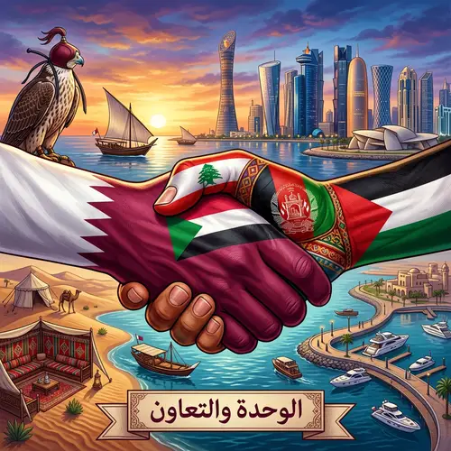 Unity & Cooperation: Diverse Nations Artwork