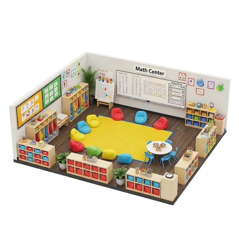 Kindergarten Math Center Floor Plan Design
