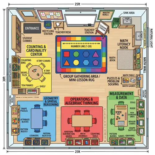 Kindergarten Math Center Floor Plan Design