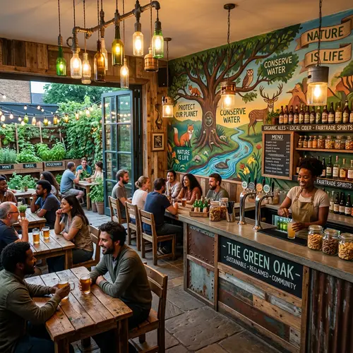 Eco-Friendly Bar and Pub | Nature-Themed Decor | Sustainable Venue