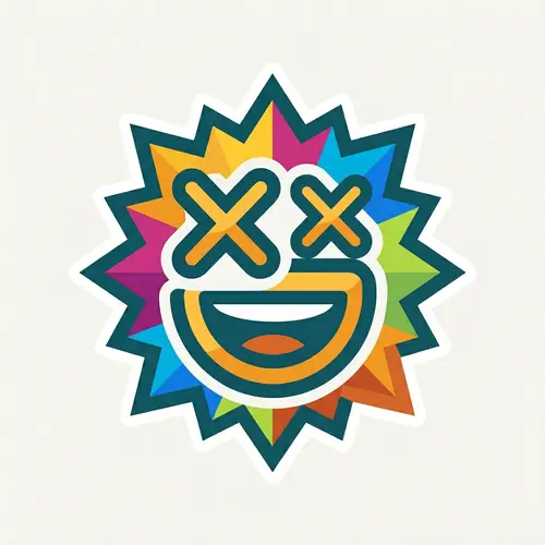 Stylized XD Logo Design: Laughing Face Vector Art