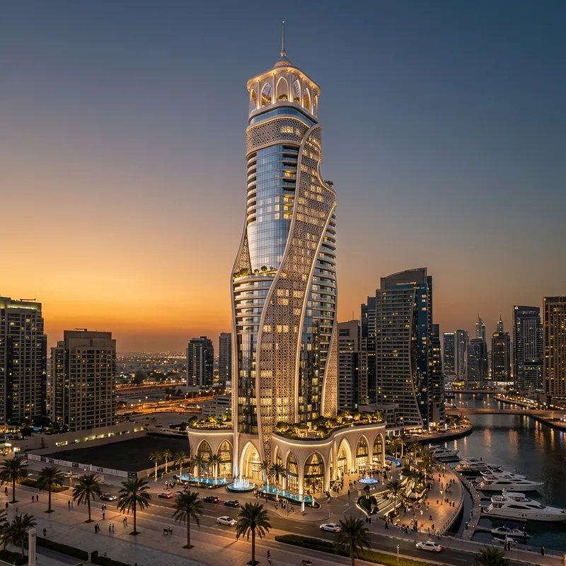 Arabian Design: Elegant and Prestigious Feminine Skyscraper